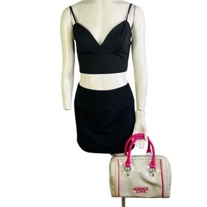 VERSACE  JEANS Y2K BOSTON BAG PINK HANDBAG SPACIOUS